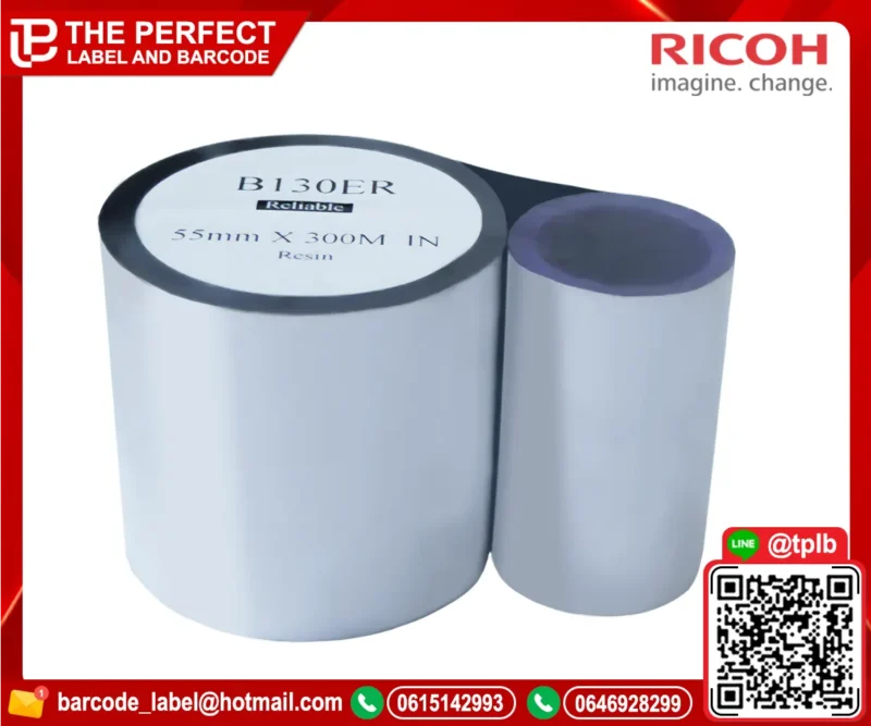 Ribbon Resin Size 55mm x 300m RICOH B130ER For TTO
